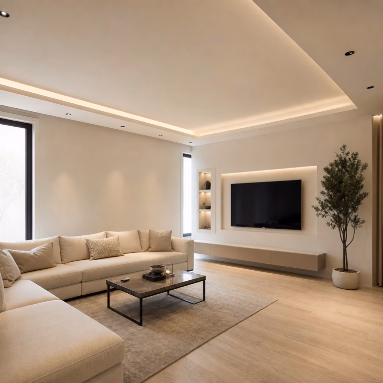مشروع دهانات وديكورات لفيلا سكنية في حي النرجس — صورة 4