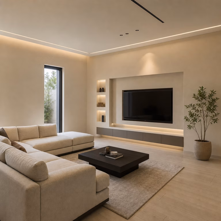 مشروع دهانات وديكورات لفيلا سكنية في حي النرجس — صورة 2